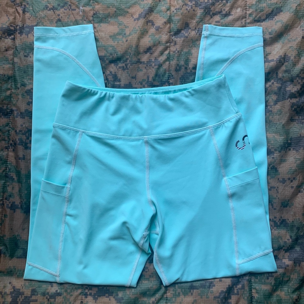 ‼️SOLD‼️ Curves n combatboots Mint Leggings